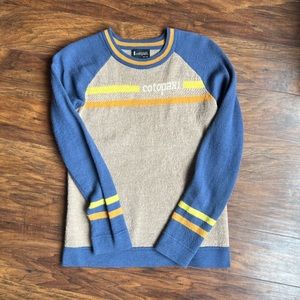 RARE Cotopaxi Libre Sunrise sweater, llama wool